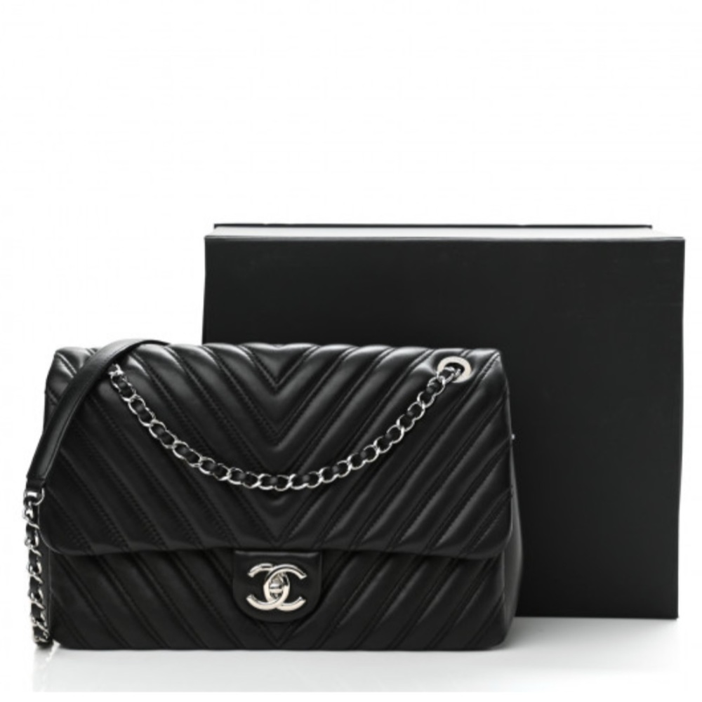Authentic Chanel Classic Single Flap Jumbo Bag